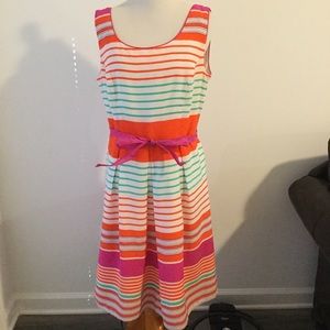 Tiana B sleeveless striped dress 10